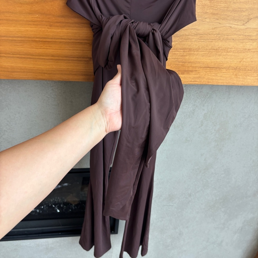 NWT Princess Polly Amalia Jumpsuit Brown, Size 2 - Picture 7 of 11